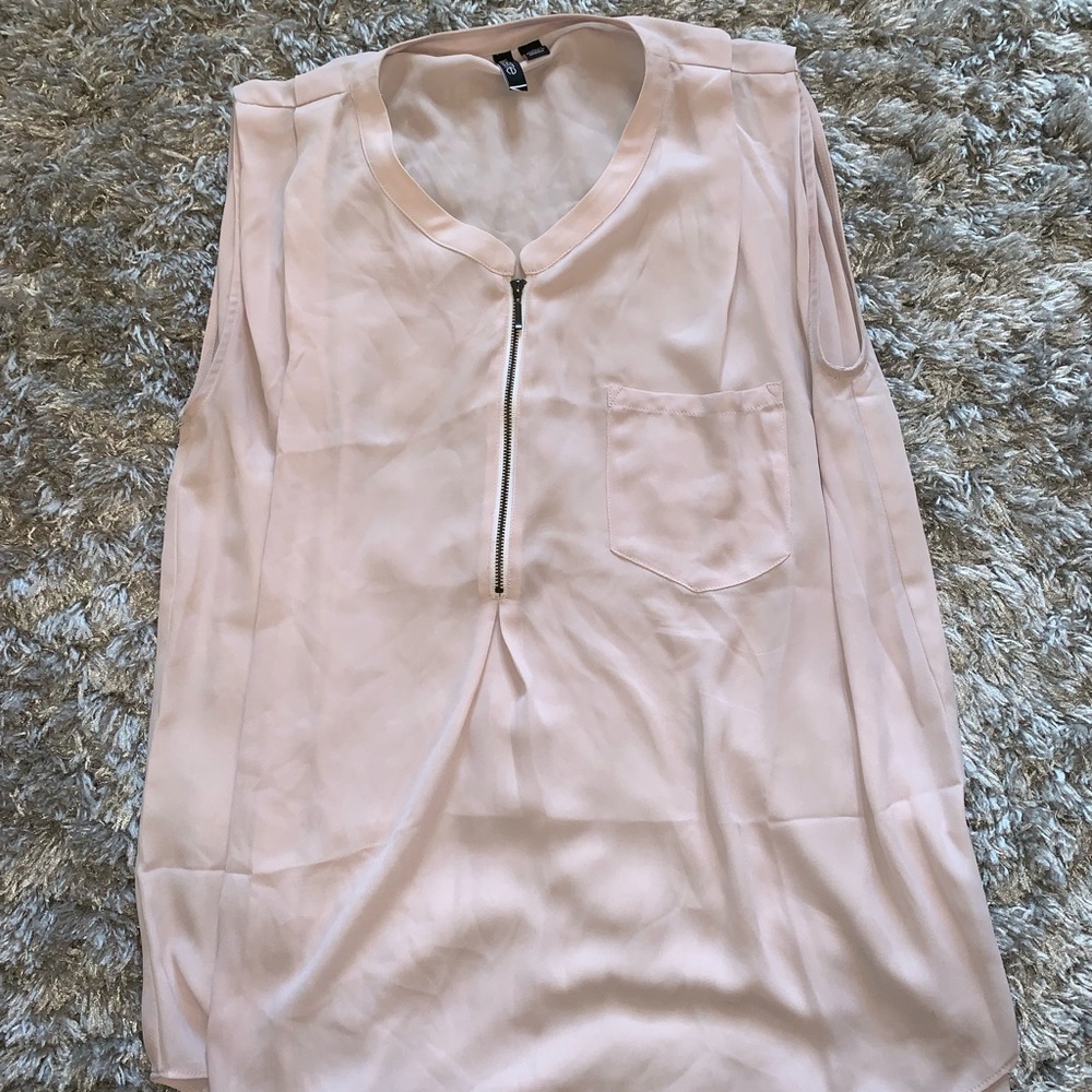 Sheer light pink tank